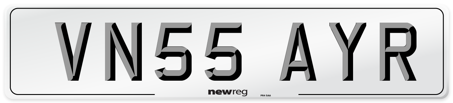 VN55 AYR Number Plate from New Reg